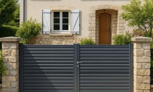 Portail alu battant sur mesure Nîmes